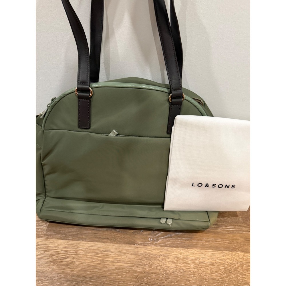 Lo & Sons OG 2 Travel Bag Sage Green Nylon Laptop Weekender Tote NWT